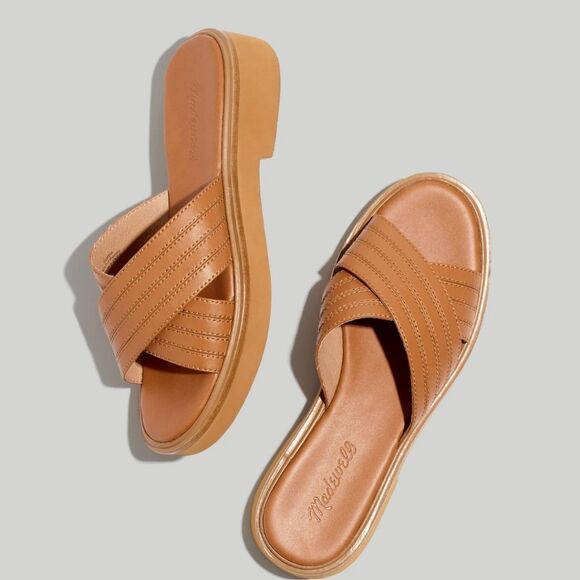 NWT Madewell leather Platform sandals 9 - Picture 1 of 11